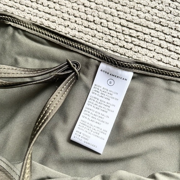 Good American | green shine perfect fit high rise bikini bottoms size 5 (2X) new - Picture 6 of 6